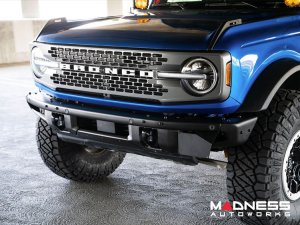 Ford Bronco Front License Plate Relocation Bracket - Factory Bumper - DV8